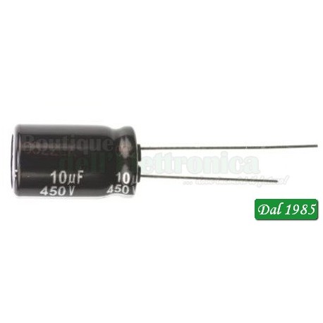 CONDENSATORE ELETTROLITICO 33mF 400V VERTICALI SUPER MINIATURA 1000 ORE - 105°C
