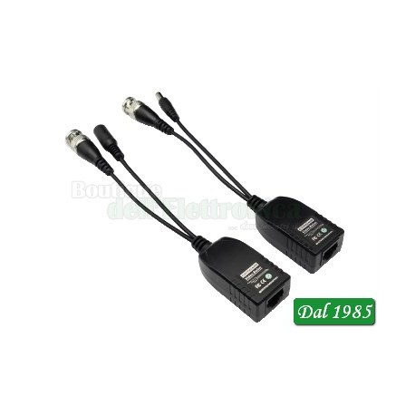 COPPIA BALUN AHD PER TRASMISSIONE VIDEO/ALIMENTAZIONE SU CAVO ETHERNET