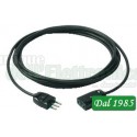 PROLUNGA ELETTRICA SPINA-PRESA 10A CAVO 3X0,75 LUNGHEZZA METRI 5 COLORE NERO VIMAR