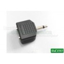 ADATTATORE DA SPINA 3,5MM MONO A 2 PRESE 3,5MM STEREO