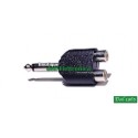 ADATTATORE DA SPINA 6,3MM MONO A 2 PRESE RCA