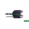 ADATTATORE DA SPINA 6,3MM MONO A 2 PRESE RCA