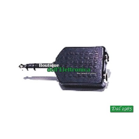 ADATTATORE DA SPINA 6,3MM STEREO A 2 PRESE 3,5MM STEREO