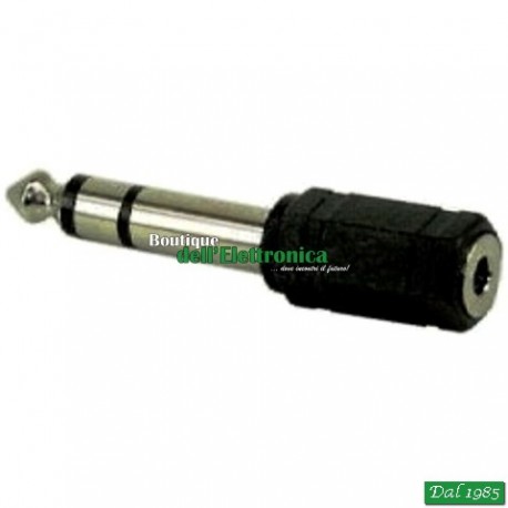 ADATTATORE DA SPINA 6,3MM STEREO A PRESA 3,5MM STEREO