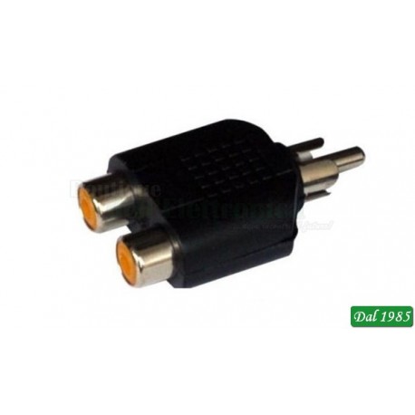 ADATTATORE DA SPINA RCA A 2 PRESE RCA