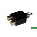 ADATTATORE DA SPINA RCA A 2 PRESE RCA