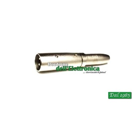 ADATTATORE MICROFONICO XLR DA SPINA 3 POLI A PRESA JACK 6,3 STEREO