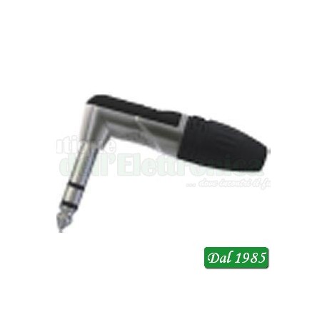 CONNETTORE JACK 6,3MM 90°STEREO PEARL