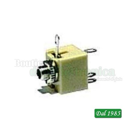 PRESA JACK 2,5MM MONO DA PANNELLO CON INTERRUTTORE N.C.