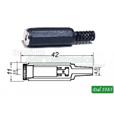 PRESA JACK 3,5MM MONO CON GUIDACAVO