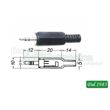 SPINA JACK 2,5MM STEREO
