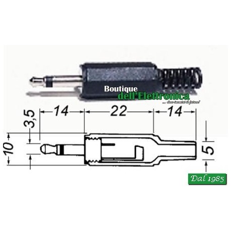 SPINA JACK 3,5MM MONO CON GUIDACAVO