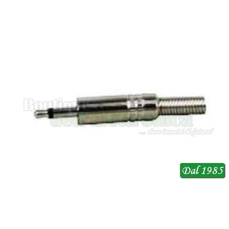 SPINA JACK 3,5MM MONO METALLICA NICHELATA CON MOLLA GUIDACAVO