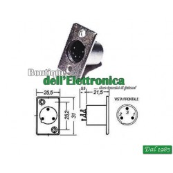 SPINA MICROFONICA XLR 3 P DA PANNELLO