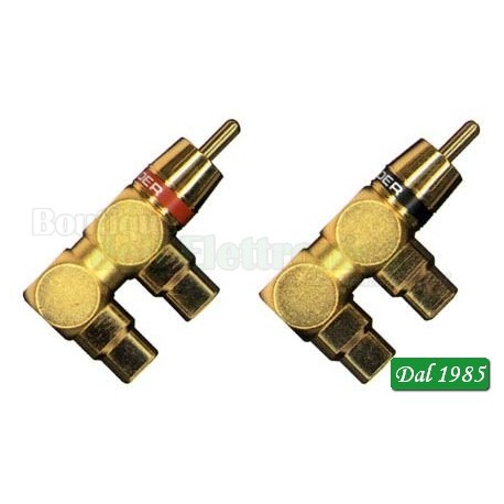 SPINA RCA MASCHIO-2 RCA FEMMINA PROFESSIONALE