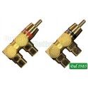 SPINA RCA MASCHIO-2 RCA FEMMINA PROFESSIONALE