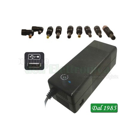 ALIMENTATORE PER NOTEBOOK UNIVERSALE DA 150 WATT A TENSIONI VARIABILI