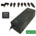 ALIMENTATORE PER NOTEBOOK UNIVERSALE DA 150 WATT A TENSIONI VARIABILI