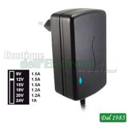 ALIMENTATORE SWITCHING REGOLABILE 9-24Vcc 1,5A