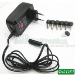 ALIMENTATORE UNIVERSALE 3..12V 18W+USB 5V 1A