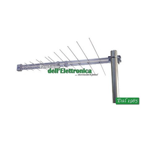 ANTENNA TV MINI-LOGARITMICA VHF/UHF III/IV/V 32 ELEMENTI PREMONTATA
