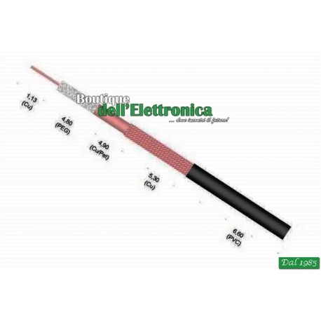 CAVO COAX CAVEL SAT752F PER INTERNI-Nero (Classe A+)
