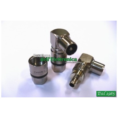 CONNETTORE CAVEL IECM905C MASCHIO 90° SENZA PINZA