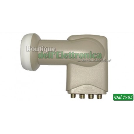 LNB QUATTRO (4 USCITE PER IMPIANTI CENTRALIZZATI) 0,1DB CON FILTRO LTE
