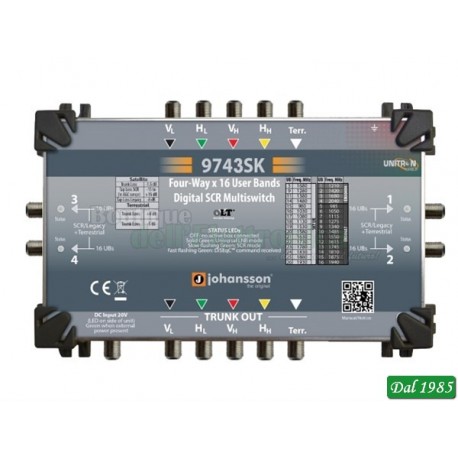 MULTISWITCH dCSS MSW544 USCITE DERIVATE dCSS/Legacy TV-SAT