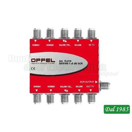 MULTISWITCH IN CASCATA SCR TELEALIMENTABILI DER/M5-1+5dB