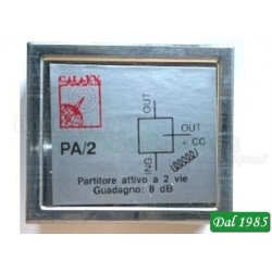 PARTITORE ATTIVO A 2 VIE PA/2 GUADAGNO 8dB