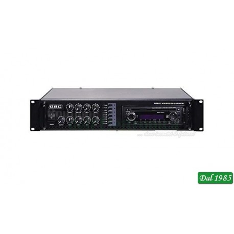AMPLIFICATORE PROFESSIONALE 100V / 180W A 6 ZONE CON MP3