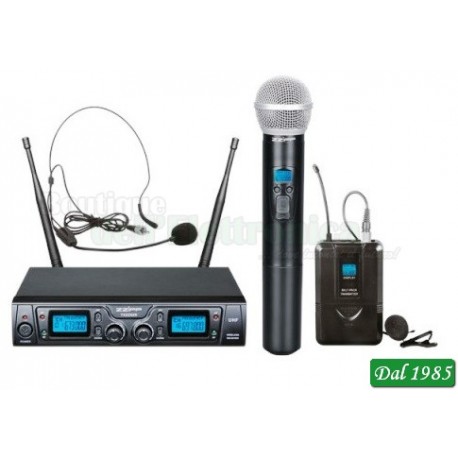 KIT RADIOMICROFONO A GELATO E 1 ARCHETTO UHF 16CH (TXZZ622)