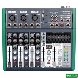 MIXER COMPATTO 5 CANALI CON DSP E BLUETOOTHZZMXE5B