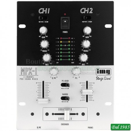 MIXER STEREO DJ 2 CANALI D\'INGRESSO MPX-1/SW STAGE LINE