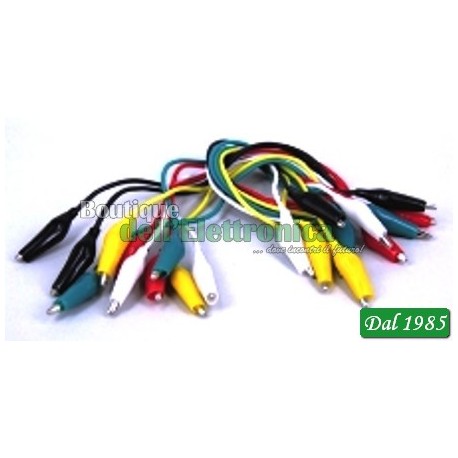 KIT 10 CAVETTI COLORATI CON PINZE A COCCODRILLO