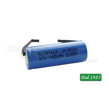 BATTERIA LITIO RICARICABILE 3,7V 1300Mah TIPO 18500