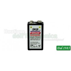 BATTERIA RICARICABILE 9V NI-MH 300MAH