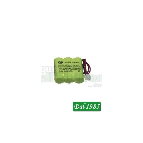 BATTERIE RICARICABILI NI-MH 3,6 VOLT 40 MAH PER CORDLES