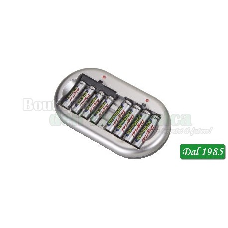 CARICA BATTERIE AUTOM. 8 POSTI NI-MH AA