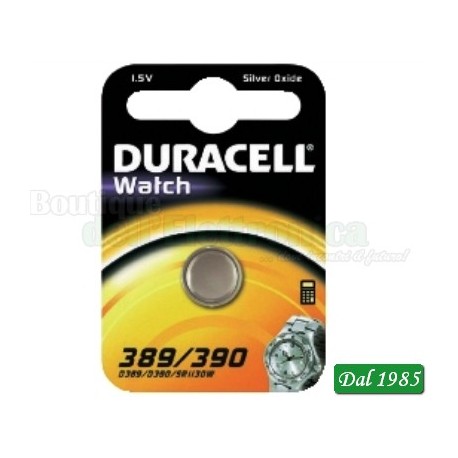 PILA ALL\'OSSIDO DI ARGENTO DL 389/390 DURACELL