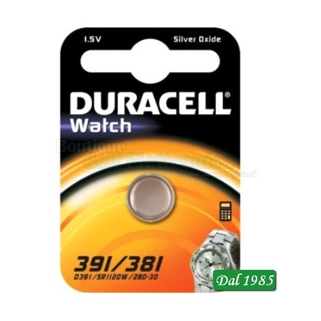 PILA ALL\'OSSIDO DI ARGENTO DL391/381 DURACELL