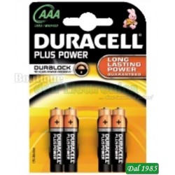 PILE MINI STILO AAA PLUS POWER DURACELL