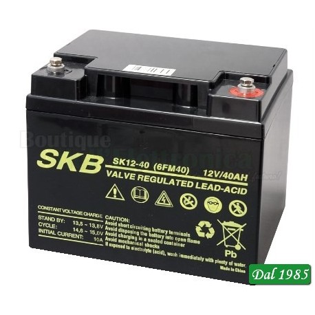 BATTERIA AL PIOMBO RICARICABILE SKB 12 VOLT 40 AMPER