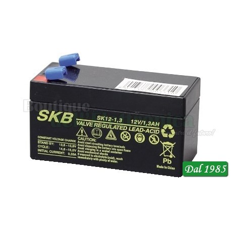 BATTERIA AL PIOMBO SKB 12V - 1,3 AH