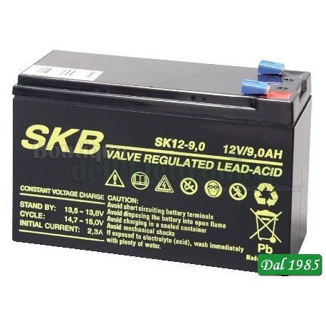 BATTERIA AL PIOMBO SKB 12V - 9,0 AH