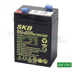 BATTERIA AL PIOMBO SKB 6V - 5,0 AH