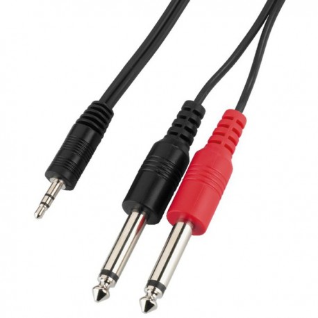 CAVO AUDIO 1 JACK STEREO 3,5/2 JACK MONO 6,3