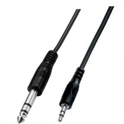 CAVO AUDIO JACK 3,5 MM STEREO- JACK 6,3 MM STEREO LUNGHEZZA 3 METRI