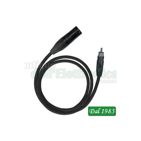 CAVO AUDIO RCA MASCHIO - XLR MASCHIO LUNGHEZZA 1.5 METRI